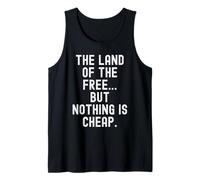 La Tierra de los Libres Pero Nada es sarcástico Barato Camiseta sin Mangas