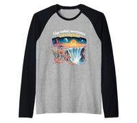 La Tierra Es Plana Sociedad Let's Explore Camiseta Manga Raglan