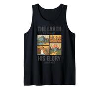 La Tierra está Llena de su Gloria - Isaías 6:3 Retro Nature Camiseta sin Mangas