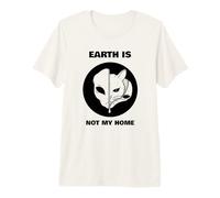 La Tierra no es mi hogar (Divertido gráfico de Gato alienígena) Camiseta Premium