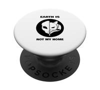 La Tierra no es mi hogar (Divertido gráfico de Gato alienígena) PopSockets PopGrip Adhesivo