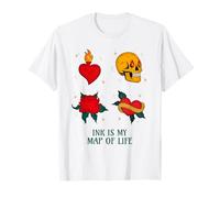 La Tinta es mi Mapa de la Vida (gráfico de Tatuaje) Camiseta