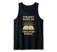 La tiranía teme una protesta política pública educada Camiseta sin Mangas