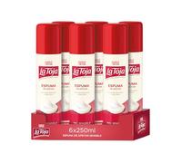 La Toja - Espuma Afeitar Sensible, pack de 6 de 300 ml (1.800ml), Para piel sensible, Mantiene la hidratación y suaviza la piel