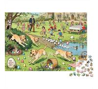 La Toma de posesión de Easter Egg Hunt Hound Puzzle De Madera Impermeable DIY Puzzles De 1000 Piezas para Adultos Divertido Rompecabezas para Decoración del Hogar