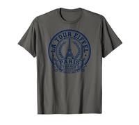 La Torre Eiffel Desde 1889 París Francia Navy Print Camiseta