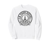 La Torre Eiffel Desde 1889 París Francia Negro Imprimir Sudadera