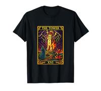 La Torre Tarot Carta XVI Rayo Fuego Colapso Camiseta