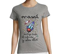 La Tostadora Camisetas Regalo Mujer Dia De La Madre - Camiseta Manga Corta Mujer - Diseños y Regalos Originales para Mujer - Camiseta Regalo Mama Abuela - Mama Contigo hasta El Infinito