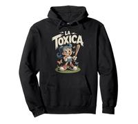 La Toxica Dibujo Animado Retro Divertido Estilo Latino Béisb Sudadera con Capucha