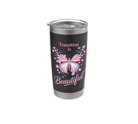 La transición es hermosa Orgullo transgénero Trans Vaso térmico de acero inoxidable de doble pared