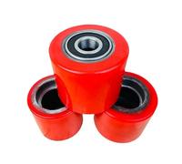La transpaleta hidráulica rueda la rueda de la transpaleta manual 70 * 74 * 47 * 20mm PU con rodamientos 6204(Red)