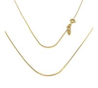 LA TRIADE STUDIO - Collar de mujer de plata de ley 925 chapado en oro amarillo, malla elegante y fina, luminosa y refinada., 45 cm, Plata esterlina, Sin gemas.