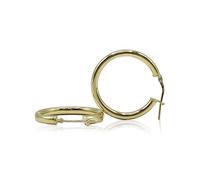 La Triade Studio - Pendientes de aro para mujer de plata de ley 925 chapada en oro, diseño elegante y versátil., 2/3/5, Oro amarillo