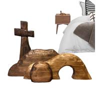 La tumba vacía de la escena y la cruz de la Pascua, las decoraciones de Pascua, el juego de tumbas de Pascua de madera, las decoraciones de la escena de la natividad de Jesús, decoraciones de Pascua