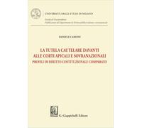 La tutela cautelare davanti alle Corti apicali e sovranazionali. Profili di diritto costituzionale comparato (Università degli Studi di Milano. ... Diritto pubblico italiano e sovranazionale)