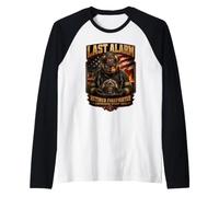 La última Alarma del Bombero Retirado respondió a Cada Llamada Camiseta Manga Raglan