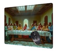 La Última Cena Alfombrilla Raton Gaming 400x300x3mm, Alfombrilla Escritorio Hombre Mouse Pad con Base Goma Antideslizante, con Bordes cosidos, Superficie Impermeable, para Oficina Tapete Rato H0-256
