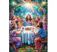La Última Cena de Jesús con Sus discípulos Puzzle 300 Piezas Educativo Construir Mitos fantásticos Rompecabezas 3D para Familia Maquetas Educativas Desafío Intelectual Decoración Hogar 300 PCS