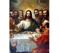 La úLtima Cena Diamond Painting, 5D Diamond Painting Adultos Hombre, DIY Manualidades Adultos Kit Punto de Cruz, Cuadro Diamantes Cristal Bordado, Decoración Hogar, Regalo Mujer 40X50cm B-3569