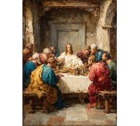 La úLtima Cena Diamond Painting, Hombre 5D Diamond Painting Adultos, DIY Kit Manualidades Adultos, DIY Punto de Cruz Cuadro Diamante, Primavera Deco, Pintura de Diamante Kits, Regalo, 50x70cm 3-7962