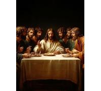 La úLtima Cena Diamond Painting Pinturas Famosas Diamond Painting Kit Completo, 5D Cristal Strass Punto de Cruz Puzzle Manualidades Cuadro Diamantes para Decoración de Pared del Hogar 60x80cm 2f-28Z