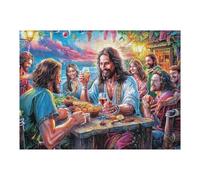 La Última Cena Jesús Religión Fe Espiritual Puzzle 500 Piezas Educativo 3D Familiar Premium Rompecabezas para Familia Desafío Intelectual DIY Creativo Decoración Hogar 500 PCS