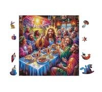 La Última Cena Painting Rompecabezas 100 Piezas Cartón Grueso para Coleccionistas Desconectar Rutina Ejercicio Mental Relajante 28x28cm