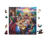 La Última Cena Painting Rompecabezas 100 Piezas Cartón para Expertos Mejora Atención Diversión Grupal Decoración Artística Regalo Navideño Original 28x28cm