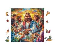 La Última Cena Painting Rompecabezas 100 Piezas Cartón para Principiantes Actividad Antiestrés Calmar La Mente Garantía Reposición Piezas Regalo Sorpresa 28x28cm