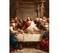 La úLtima Cena Pintar por Numeros Adultos, Hombre Pintar por Numeros Manualidades Adultos, DIY Paint by Numbers kits con Pinceles y Pinturas Acrílicas, Regalo Mujer, Home Decoration, 50x70cm X-8859