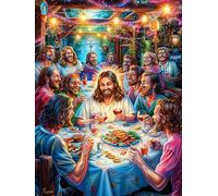 La Última Cena Rompecabezas 500 Piezas Cartón para Toda La Familia Animales y Plantas fantásticos Juego Compartir Estimulación Cognitiva Regalo Fin De Año Mejor Valorado 500 PCS