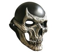 La última Máscara Bioquímica de Esqueleto para 2021, Máscara de Calavera de Halloween， Sombrero Máscara de Calavera de latex Realista，Cabeza Completa Puede Cubrir la Mandíbula Móvil (Skull Blackhead)