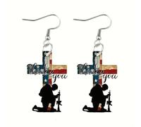 La última moda europea es adecuada para aretes de joyería de mujer, joyería de disfraces de los años 80 para mujer, One Size, Acrílico