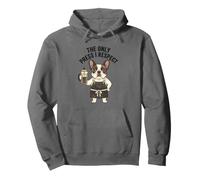 La única Prensa a la Que Respeto el Humor canino me Encanta el café con Bulldog francés Sudadera con Capucha