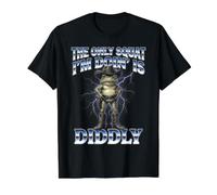 La única sentadilla Que Estoy Haciendo es Diddly Cowboy Frog Meme Camiseta gráfica económica, Hombre, Negro, L