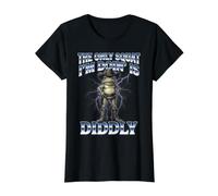 La única sentadilla Que Estoy Haciendo es Diddly Cowboy Frog Meme Camiseta gráfica económica, Mujer, Negro, L