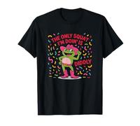 La única sentadilla Que Estoy Haciendo es Diddly Pink Cowgirl Frog Camiseta