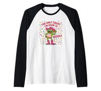 La única sentadilla Que Estoy Haciendo es Diddly Pink Cowgirl Frog Camiseta Manga Raglan