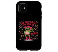 La única sentadilla Que Estoy Haciendo es Diddly Pink Cowgirl Frog Carcasa para iPhone 11