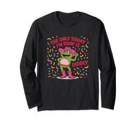 La única sentadilla Que Estoy Haciendo es Diddly Pink Cowgirl Frog Manga Larga