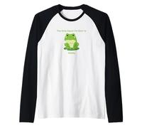 La única sentadilla Que Estoy Haciendo es una Rana Muy Divertida Camiseta Manga Raglan