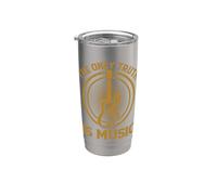 La única verdad es la música Guitarra acústica Retro Vaso térmico de acero inoxidable de doble pared