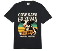 La Vaca Dice Que se vuelve Vegana por Razones obvias basadas en Plantas Comfort Colors Adult Heavyweight T-Shirt
