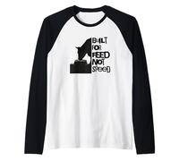 La Vaca Divertida está diseñada para alimentarse, no para la Velocidad Camiseta Manga Raglan