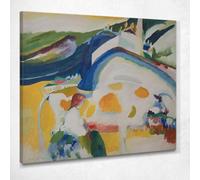 La Vaca Wassily Kandinsky, wk231 - Cuadro impreso sobre lienzo, Fine art, montado listo para colgar, 70 x 63 cm