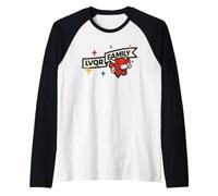 La Vache Qui Rit Queso LVQR Familia Retro Camiseta Manga Raglan