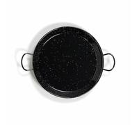 La Valenciana Paellera de acero esmaltado negro 34 cm