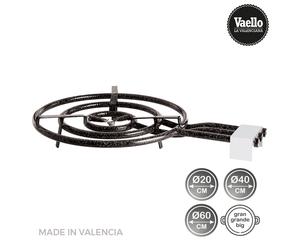 La valenciana 20600 quemador paellero gas, negro, 60 cm