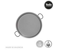 La valenciana 32 cm acero pulido para cocina de inducción paella de c
